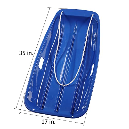 Bynccea Plastic Snow Sleds For Kids 35Inch With Pull Ropes #TOP3