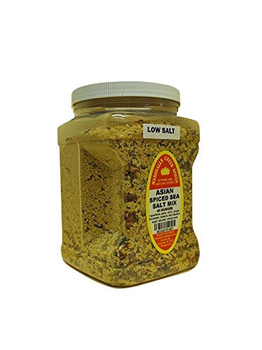 Marshalls Creek - Especias Kosher de tamaño familiar (st24) baja en sal, mezcla de sal marina asiática especiada, 40 onzas