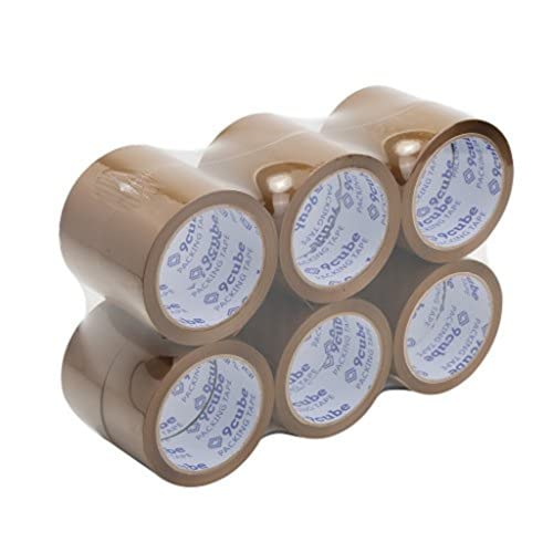 9Cube - 12 rotoli di nastro adesivo marrone
