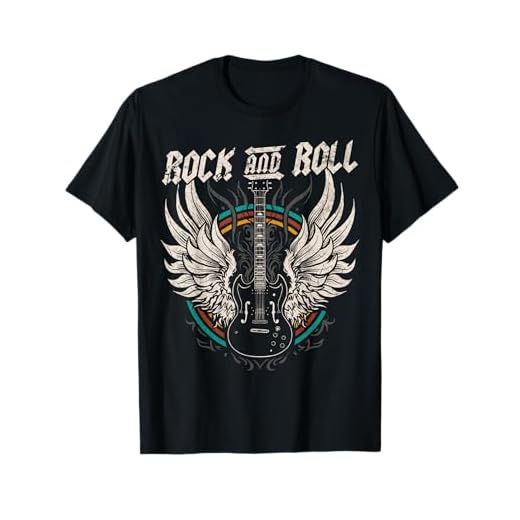 Rock and Roll Guitarra Vintage Rock Music Camiseta