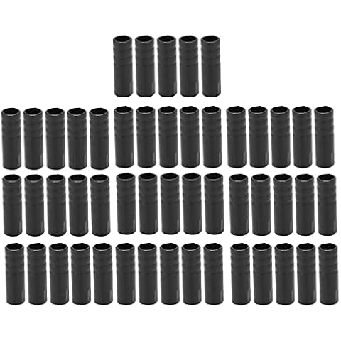 BuyWeek Shift Cable End Caps, 50 Pieces 5mm Bicycle Brake Cable Housing Ferrule End Caps Derailleur Shift Cable Wire End Caps Cover
