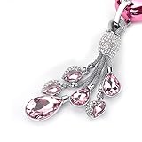 RAYHOO Heart-shaped Teardrop Crystal Car Key Chains for Girls Ladies Women Key Fob Ring Strap Fit...