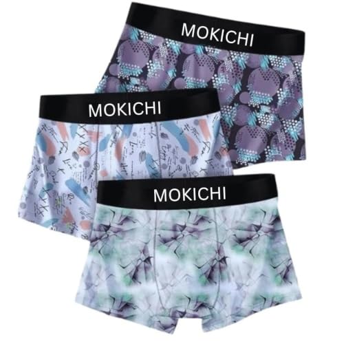 Image of Men's Premium Microfiber Boxer Briefs for Men | Soft Stretch Printed Trunks | Breathable, Moisture-Wicking, Comfortable Innerwear Pack of 3