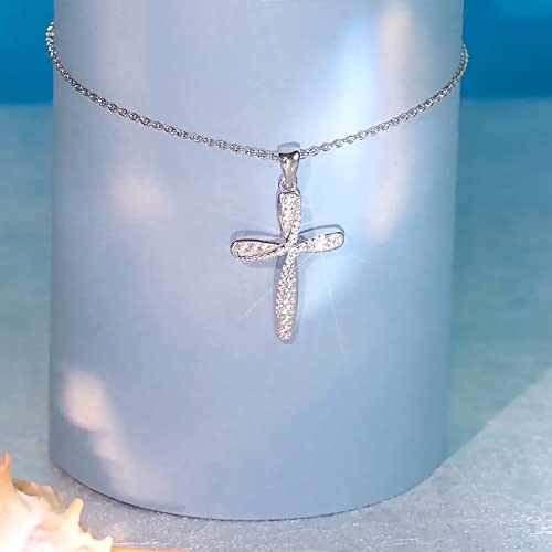 925 Sterling Silver Cross Necklace for Women Mothers Day Gifts Silver Cross Necklaces Womens Jewelry Gifts for Women Mom Her2