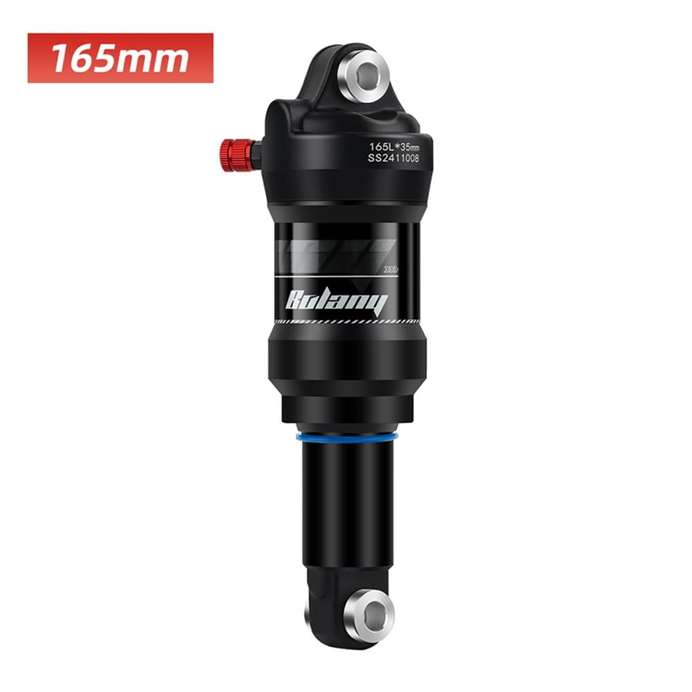 Ammortizzatore posteriore regolabile a pressione dell'aria per mountain bike 165 mm 190 mm ammortizzatore in lega di alluminio 35 mm 50 mm corsa per bici elettrica da discesa nera