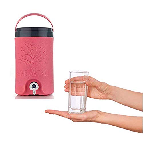 Image of Cool Star Insulated Plastic Water Jug - Green - Durable Multicolor Design | 5 L Capacity | Ideal for Travel, Camping & Outdoor Activities | Keeps Beverages Cold for Hours |1 Pc