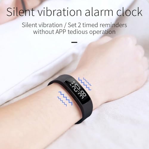 Cnbro JYMYUST8FSWHITE Non-Bluetooth Activity Tracker Fitness Tracker Watch For Women Men Pedometer Step Counter Calorie Counter Alarm Led Fitness Watch Ip65 Waterproof Digital thumb #3