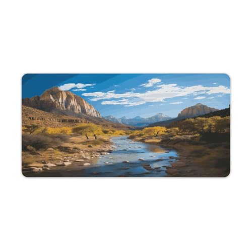 Zion National Park Desk Pad con base de goma grande