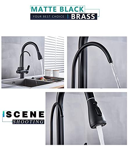 Douchette extractible pour robinet cuisine filtré double commande
