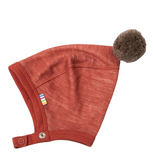 Joha Baby Jungen Mädchen Mütze Merinowolle/Bio-Bambus, Größe:41, Farbe:Chili red