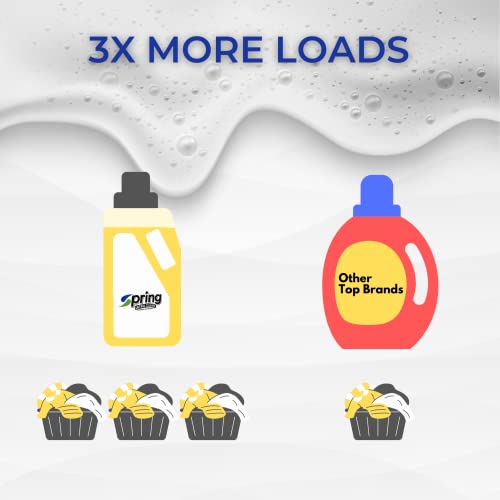 Spring Ultra Clean High Efficiency (He) Liquid Laundry Detergent, Dye Free, Paraben Free, Phthalate Free, Formaldehyde Free, Phosphate Free And Pfas Free, 32Oz - 64 Loads #TOP4