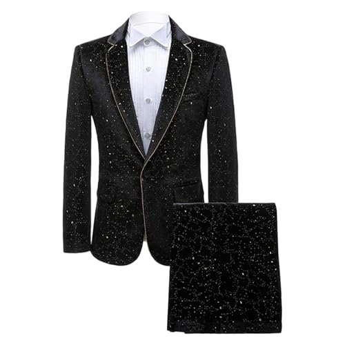 Costume 2 pièces en velours pour homme coupe ajustée élégant