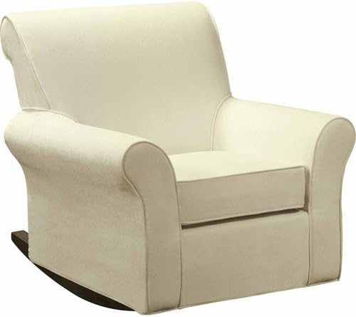 Dorel Rocker Slipcover - Beige - Nursery Furniture - Living Room Furniture's - Chair - Clean Using a Dry Foam Upholstery Cleaner - Provides Peace of Mind of Knowing That Accidental Spills Won't Be Costly