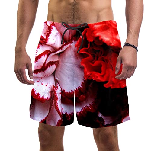 Maillots de bain pour hommes JDEZ chic avec bouquet de fleurs d'œillets