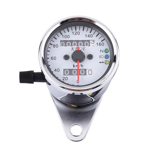 1 pc Moto Compteur De Vitesse Universel Moto Compteur Odomètre Signal Double Affichage Numérique LED Compteur De Vitesse Jauge pour Mesurer La...