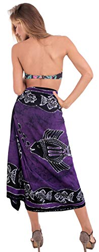LA LEELA Women's Wrap Sarong Swimwear Cover up Wraps3