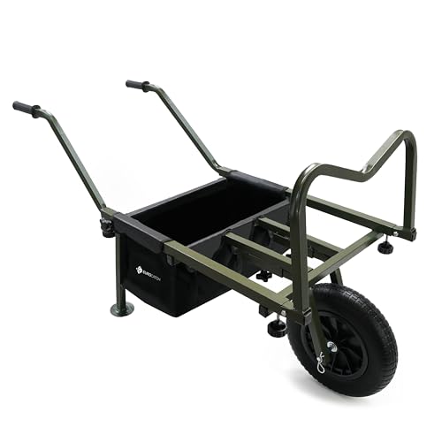 Eurocatch XXL Barrow - Carrello da pesca - Ruota in PU MAI Più forature - Smontabile - Regolabile - Include custodia 600Dn - Carrello per il trasporto - Carrello Viscar - Trolley - Telaio allungabile