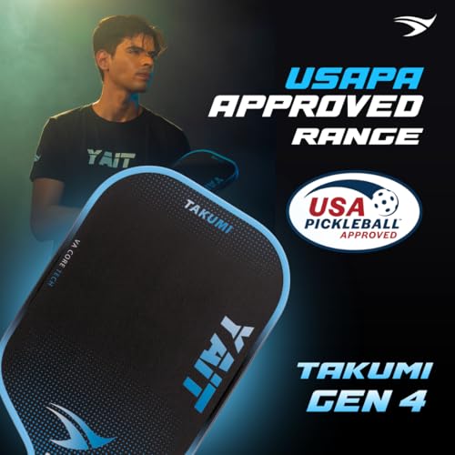 Image of Takumi USAPA Approved GEN4 Pickleball Paddle|16mm Professional Pickle Ball Racket| 1 Year Warranty| Thermoformed| Japanese Toray T700 Carbon Fiber |VA Core Tech | Dual Foam Walls| with Cover Bag