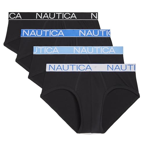 Nautica Men's 4 Pack Classic Cotton Stretch Briefs