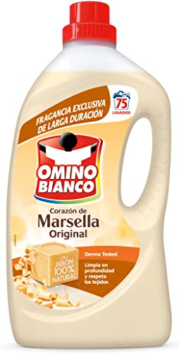 Detergente lavadora líquido Omino Bianco jabón de Marsella 75 lavados