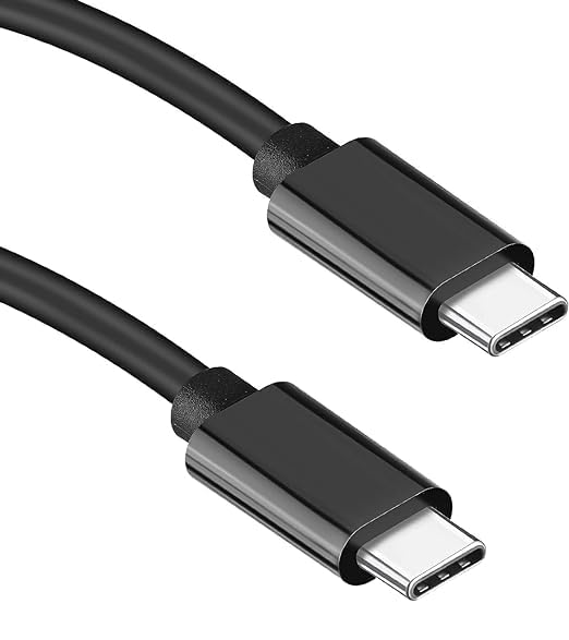 Image of Original Type C to C Mobile Data Charging Cable for Samsung Galaxy A54 /A15 /A14 /A34 /A23,F54 /F34 /F23 /F14,M14 /M34 /M33 /S21 fe /S22 /S23 /S23 Fe 5G /S24 / SuperFast Transfer Power Delivery Cabel, Black (VIP-3)