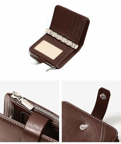 Women Slim Wallet,Zipper Coin Pocket, Notes Planner Wallet Organizer4
