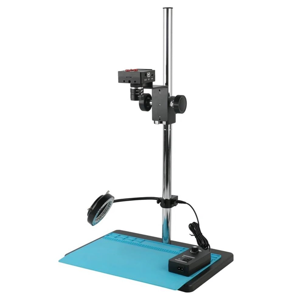 Akcesoria do mikroskopu laboratoryjnego 48 MP 1080P 2K HDMI USB TF rejestrator wideo przemysłowe laboratorium lutowanie kamera mikroskop wideo duży widok duża odległość robocza (35 mm)