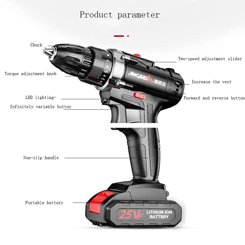 SXTYMV Bohrhammer Schlaabohrmaschine Abbruchhammer Elektrohammer Elektrowerkzeug Wiederaufladbarer Bohrer Lithium… – Bild 8