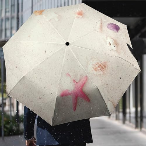 Parapluie pliant automatique rouge à lèvres compact pour voyage