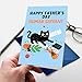 HEYINSHEN Funny Cat Father's Day Card Fathers Day Cards for Cat Dad Happy Father's Day Card for Kitty Dad Fathers Day Greeting Cards with Envelop for Cat Daddy Grandfather Human Servant