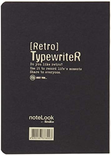 Notelook Tekstil Kapak Typewriter 32K Multi White Defter - Görsel 2