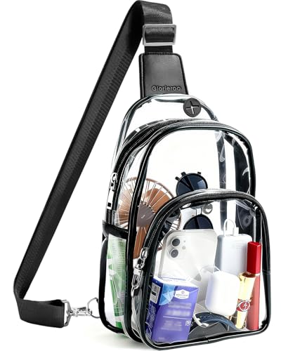 GLORIEROO Clear Bag for Stadium Events - Small Clear Shoulder Sling Crossbody Bag for Women Men for Sports Events Concerts