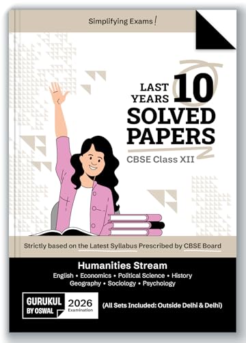 Gurukul By Oswal Humanities Stream CBSE 10 Years Solved Papers Cl...