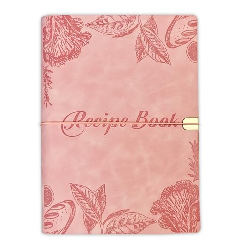 Image of GoShambar Blank Recipe Book to Write in Your Own Recipes, Leather Cookbook