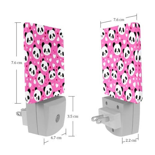 Lámparas nocturnas LED enchufables 2 pack pandas miniatura 7