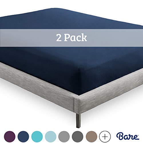 Bare Home 2-Pack Fitted Bottom Sheets Twin XL - Premium 1800 Ultra-Soft Wrinkle