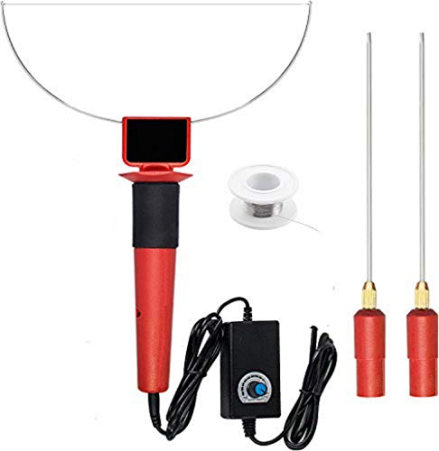 S SMAUTOP Cortador Eléctrico de Espuma Hotwire 300-400 ° C Cuchilla de Corte de Alambre de Espuma de Alambre Caliente 24W, 13.5cm 2 x Punta de Corte 15cm 1 x Punta de Alambre Caliente,100-240 V