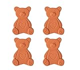 dgudgu 4 PCS Terracotta Brown Sugar Bear Keeper and Saver Brown Sugar Disc Brown Sugar Softener