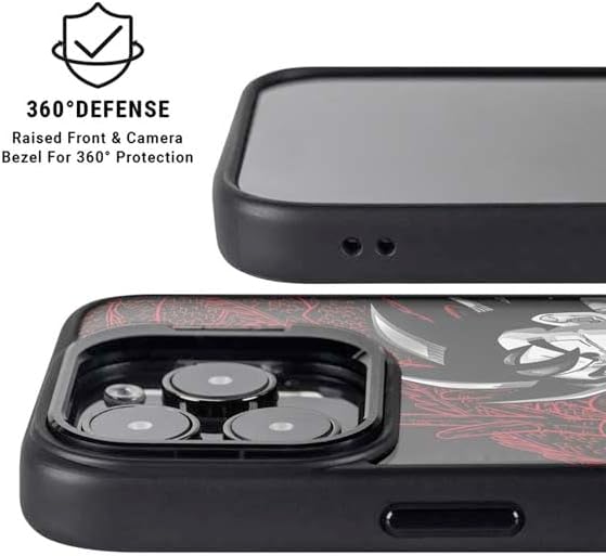 Skinit Kickstand Phone Case Compatible with iPhone 14 Pro - Officially Licensed Dragon Ball Z Goku and Shenron Design