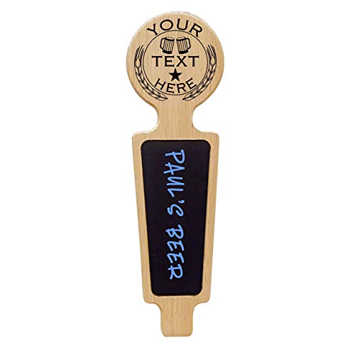 Beer Tap Handle Double Sided Custom Personalized with Dry-erase Surface. Engraved Personalized Logo. Great for Restaurant, Brewery and Home Kegerators.