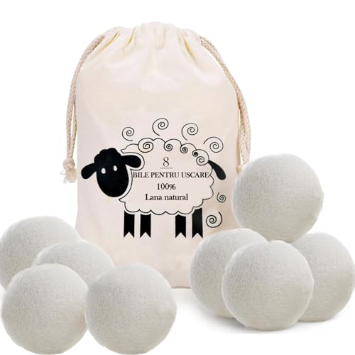 El Mejor Listado de secadora ropa los 5 más buscados. 45 8 Pcs Bolas de Lana Reutilizables para Lavadora y Secadora,Reduce Arrugas y Estática,Secado Más Rápido,Alternativa Ecológica a Bolas Plásticas,Incluye Bolsa (7cm) (A)