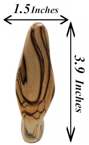 Estatua de Virgen María en Madera de Olivo 3.9 pulg miniatura 2