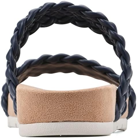 CLIFFS BY WHITE MOUNTAIN Women's Truly Slide Sandal, Navy/Smooth, 6 M | Image 4