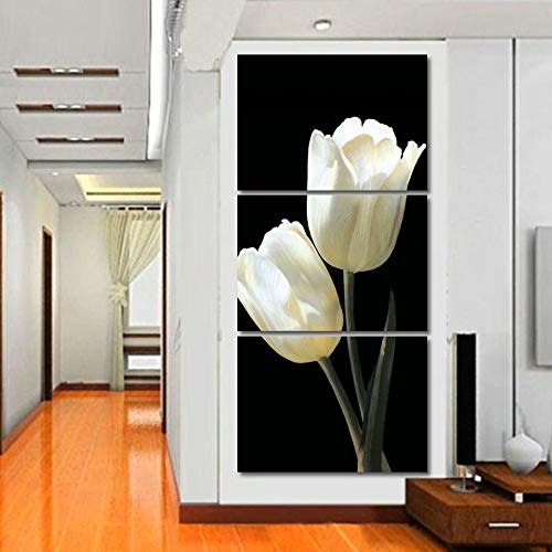 Tableau sur Toile Fleurs pour une Ambiance Zen et Lumineuse dans le Salon