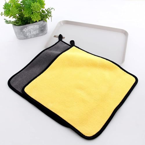 Image of Premium All-Purpose Car Cloth, Dusting Cloth Cleaning Rags, Absorbent Microfiber Cloth Premium Microfiber Towels for Cars Lint Free, Scratch-Free Highly Absorbent Reusable (30*30 cm, Set of 4)