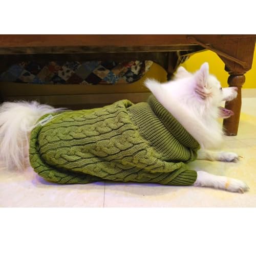 Image of Lulala Dog Sweater for Winter | Warm Knitted Woolen Sweater for Small & Medium Dogs | Cozy Cable Knit Pullover for Pets | Soft & Stretchable Winter Dog Clothes