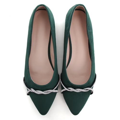 Image of Stunner Womens Flats Fashion Pointed Toe Bowknot Ballet Flats Cute Slip On Dress Flats Comfortable Party Wedding Flats2