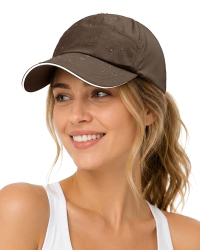 Image of Waterproof Baseball Cap for Men Women, UPF 50+ Breathable Quick-Dry Rain Hat for Running Golf Hiking