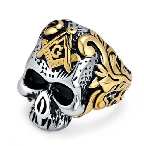 Bague maçonnique crâne LAMGUL en titane : finis les bijoux qui verdissent la peau