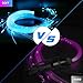 AMKI Fiber Optic Whip, Dance Flow Pixel Whip Super Bright Light Up Rave Toy 40 Color Effects Mode Battery Power 360° Swivel Space Whip for Dancing Parties Light Shows EDM Music Festivals